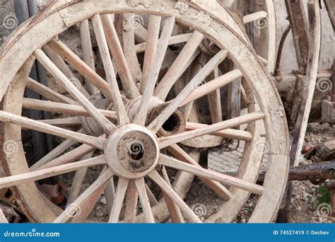 Old wagon wheels stock image. Image of vintage, shape - 74527419