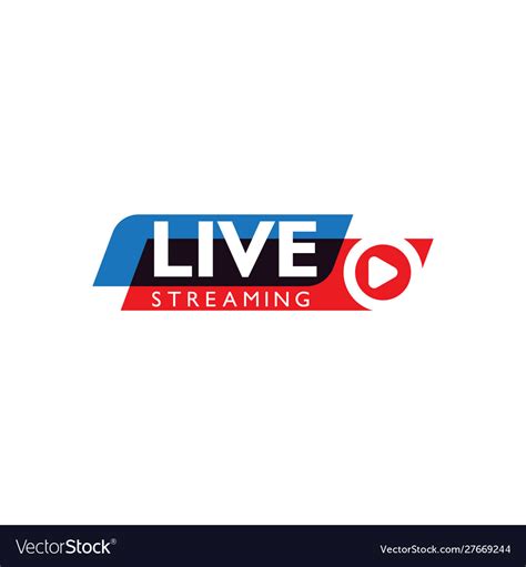 Live stream logo design Royalty Free Vector Image