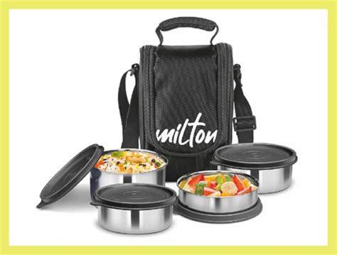 Stainless Steel milton tiffin box 4 container, 1200 mL at Rs 700/piece in Navi Mumbai