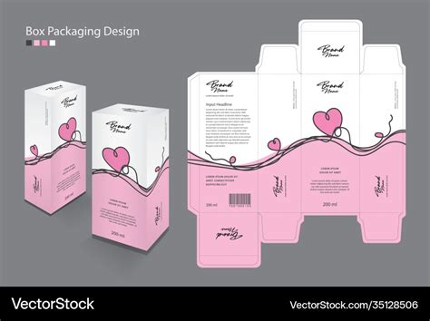 Box packaging design Royalty Free Vector Image