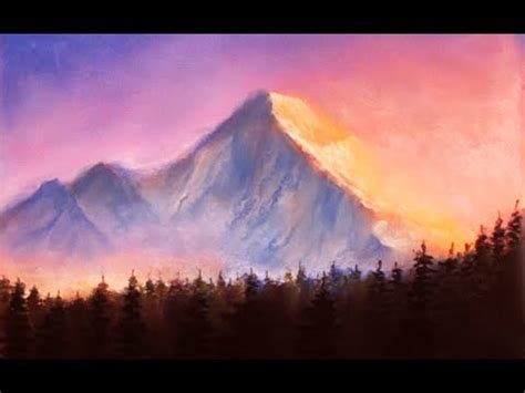 Sunset mountains drawing with soft pastels | Dilip Realistic Sketching - YouTube