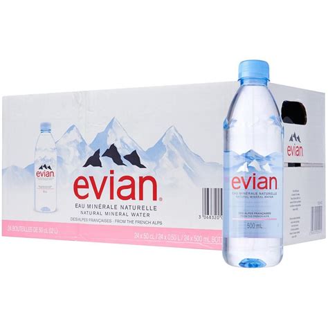 Evian Mineral Water Bottle 500ml x 24