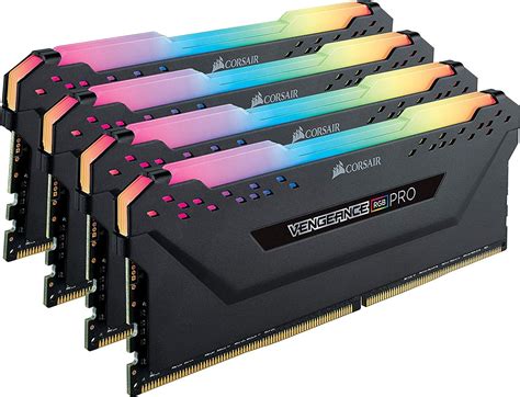 CORSAIR VENGEANCE RGB PRO 32GB (4x8GB) DDR4 3200MHz C16 LED Desktop Memory - Black ...