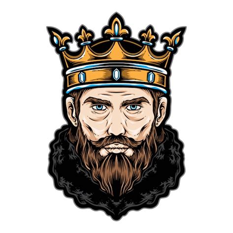 Premium Vector | King head vector logo and icon