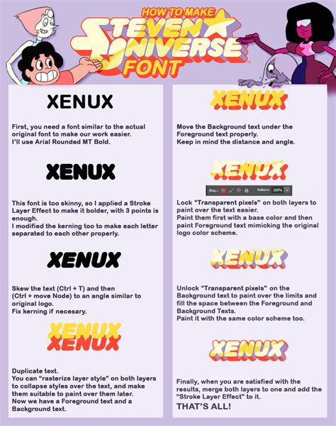 Steven Universe Font Tutorial by XenuxZero on DeviantArt