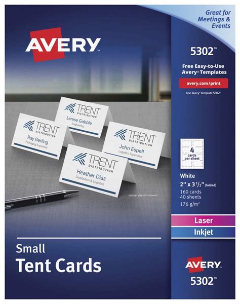 Tent Card Template Avery 5302 - Cards Design Templates