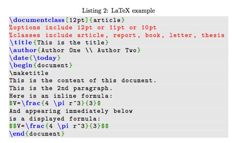 LaTeX syntax highlighting examples – texblog