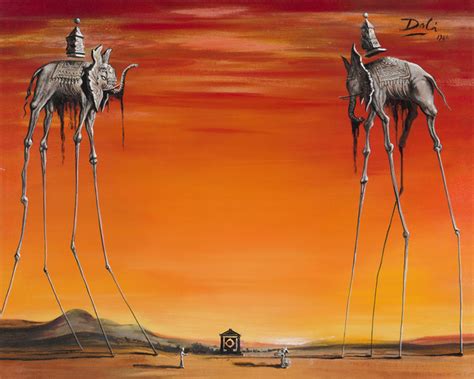 John Myatt | Elephants in the Style of Salvador Dalí (2020) | Available for Sale | Artsy