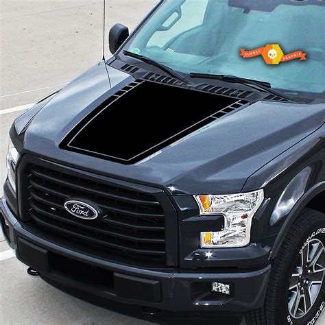 For Ford F-150 Center Hood Graphics Stripes Vinyl Decals Truck Stickers 2015 - 2020 data-pin ...