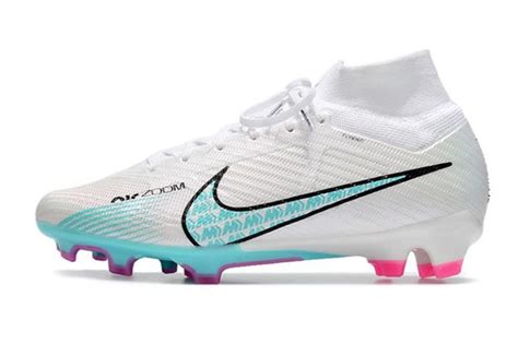 Nike Air Zoom Mercurial Superfly IX Elite FG Blue and White Football Boots