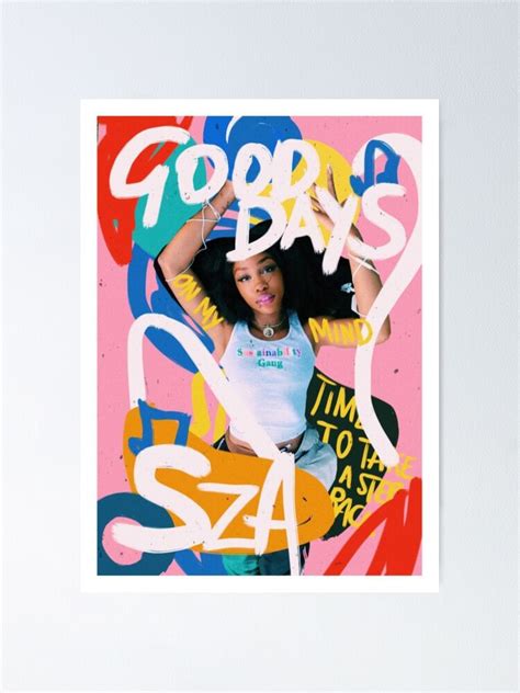 "sza good days cover" Poster for Sale by elizastreet | Redbubble