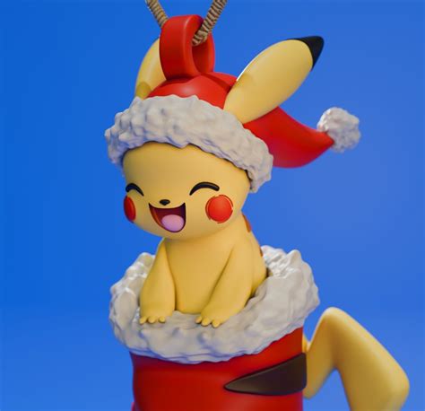 PIKACHU - POKEMON CHRISTMAS DECORATION by TAICED - Construyendo Ideas | Download free STL model ...