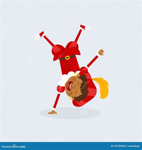 Happy and Cute Kid Celebrate Sinterklaas Day Stock Vector ...