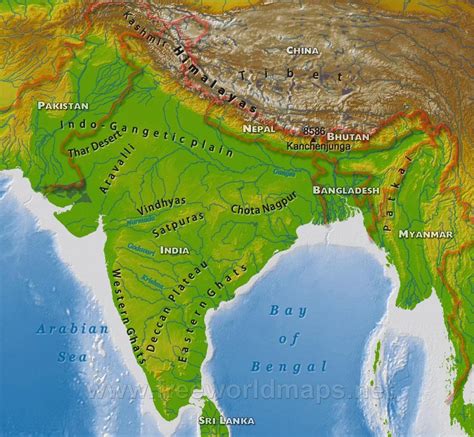 India Geographical Map