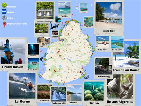 Large tourist map of Mauritius | Mauritius | Africa | Mapsland | Maps ...