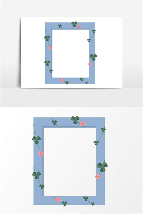 Mga Elemento Ng Vector Ng Frame Ng Asul Na Bulaklak | Imahe ng PNG AI ...