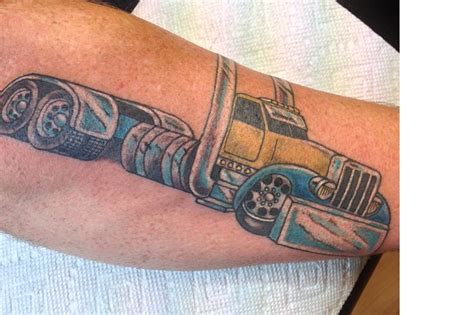 Patrick with a Big Rig Truck tattoo. | Truck tattoo, Tattoos, Big rig ...