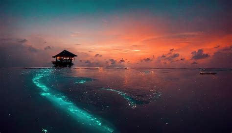 Premium Photo | Night beaches of the maldives an incredibly beautiful ...