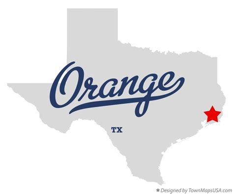 Map of Orange, TX, Texas