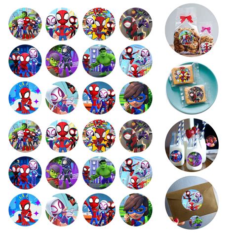 Buy 120pcs Amazing Friends Stickers, Spidey and Friends Birthday ...