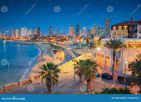 Tel Aviv Skyline. stock photo. Image of building, aviv - 133610326