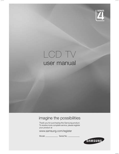 SAMSUNG SERIES 4 LCD TV USER MANUAL | ManualsLib