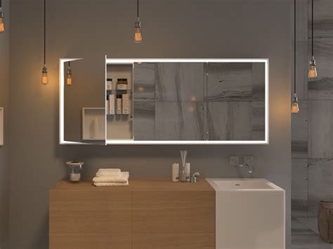 Bathroom wall cabinet with integrated lighting with mirror MIRR REVERSE By MOMA Design in 2020 ...