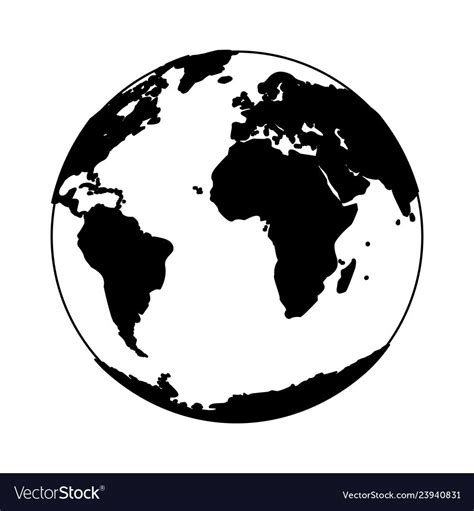 Captivating Black and White Globe Picture of Earth