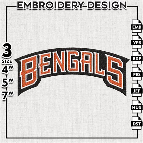 Cincinnati Bengals NFL Logo Embroidery Design, Bengals Footb - Inspire ...