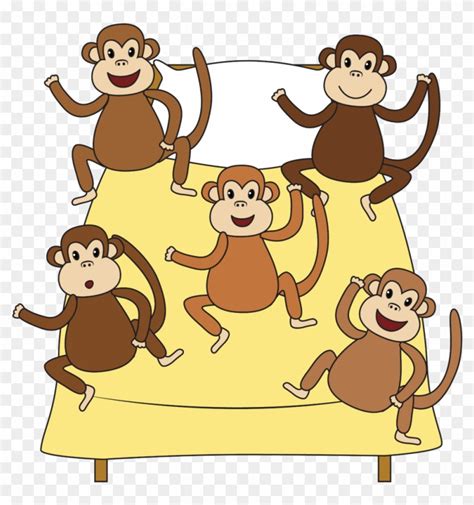 5 Little Monkey Clipart