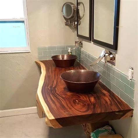 Wood Bathroom Countertop - 75 Beautiful Bathroom With Wood Countertops Pictures Ideas April 2021 ...