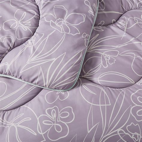 Buy the Night Lark Monochrome Garden Coverless Duvet | Rich Teal / King / Year Round Warmth (10. ...