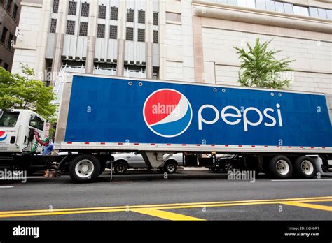 Pepsi cola delivery truck in front of building - Washington, DC USA Stock Photo - Alamy