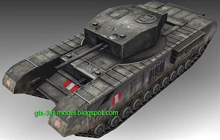 Churchill tank 3d model