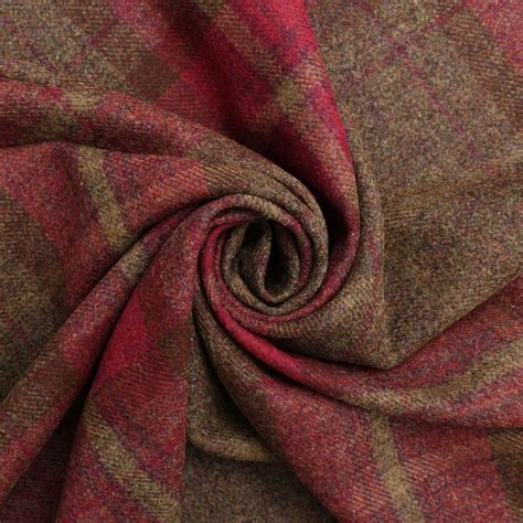 100% Pure Scotish Upholstery Wool Woven Tartan Check Plaid Curtain Tweed Fabric | eBay