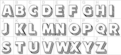 3d letters perspectief | Lettering alphabet, Block letter fonts, Lettering fonts