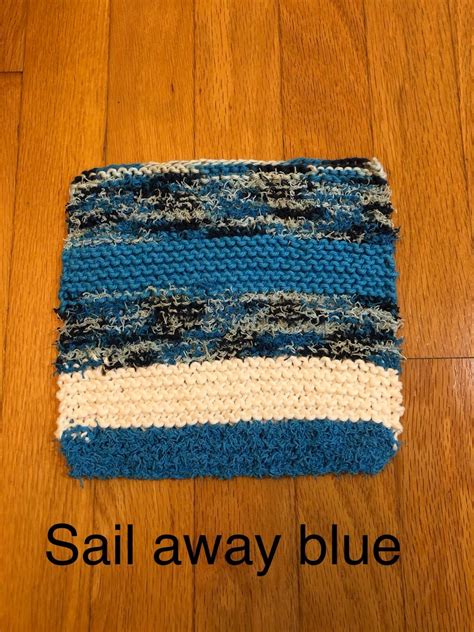 Knit Handmade Dishcloth With Scrubby - Etsy