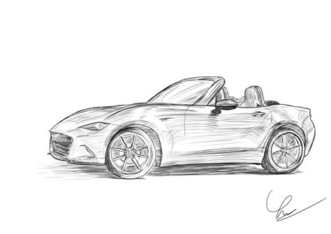 I finished the miata drawing : r/Miata