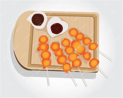 Premium Vector | Kwek kwek delicious asian traditional food from filipino