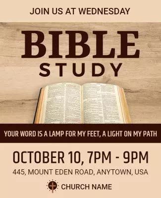 Free Bible Study Flyer Templates - PhotoADKing