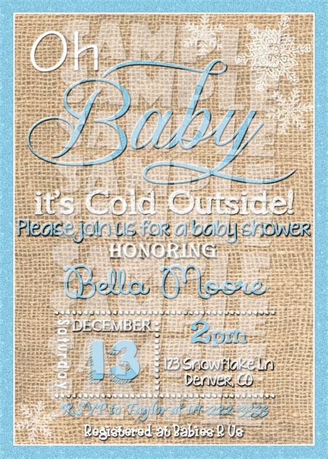 Winter Baby Shower Invitation - Forever Fab Boutique