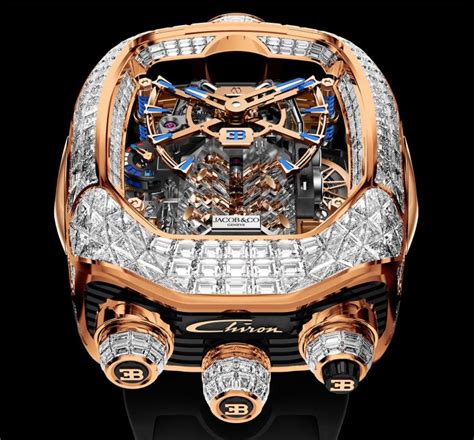 Bugatti Chiron Tourbillon Engine Animation Diamonds | Jacob & Co