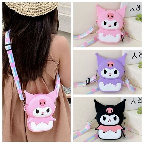 IU MISS Multifunctional Kuromi Silicon Bag Zipper Purse Y2K Kuromi Shoulder Bag Sweet Messenger ...