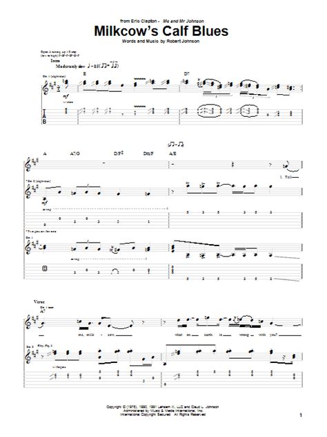 Milkcow's Calf Blues by Eric Clapton - Guitar Tab - Guitar Instructor