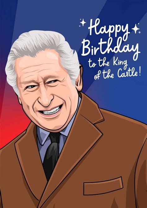 King Charles King of the Castle Funny Birthday Card - Gift Delivery UK