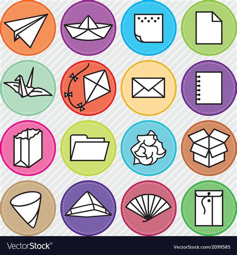 Paper icons Royalty Free Vector Image - VectorStock