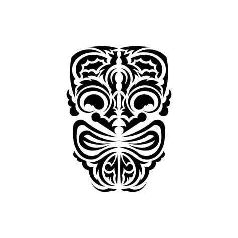 Tribal mask. Traditional totem symbol. Maori style. Vector illustration isolated on white ...