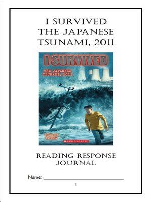 I Survived the Japanese Tsunami, 2011 (Tarshis) Novel Study / Reading Comprehension Journal by ...