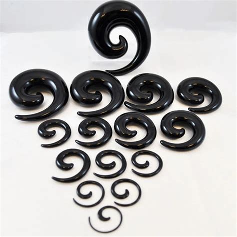 12Pcs Acrylic Spiral Ear Plug Stretching Tapers Body Jewelry Wholesale ...