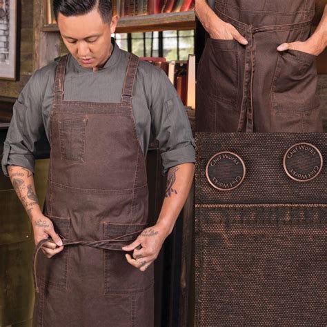 Chef Works Denver Apron: cross-back, waxed canvas, professional chefs ...